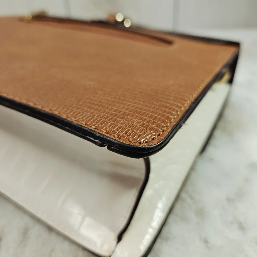 Aldo Handbag Satchel Croc‎ Embossed Adj Crossbody Strap Office Core Capsule